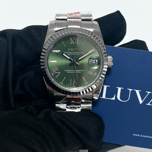 Seiko Mod Datejust - Roman Olive Green