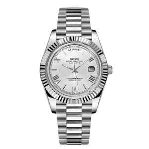 Seiko Mod Day-Date - Roman White
