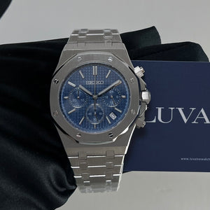 Seiko Mod Royal Oak Chronograph - Blue