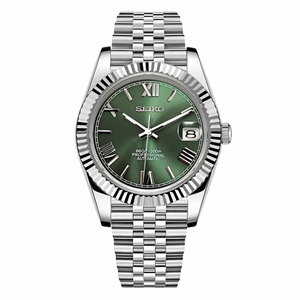 Seiko Mod Datejust - Roman Olive Green