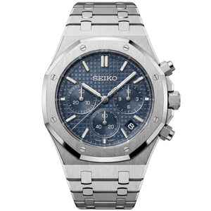 Seiko Mod Royal Oak Chronograph - Blue