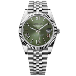 Seiko Mod Datejust - Roman Olive Green