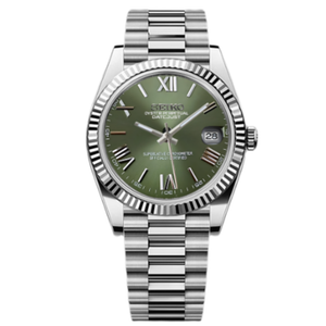 Seiko Mod Datejust - Roman Olive Green