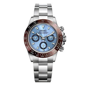 Seiko Mod Daytona - Ice Blue/Brown