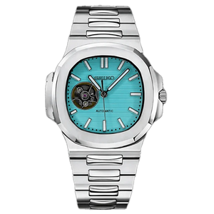 Seiko Mod Nautilus Open Heart - Tiffany Blue