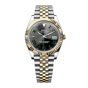 Seiko Mod Datejust - Wimbledon (Two-Tone Gold)