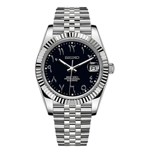 Seiko Mod Datejust - Arabic Black