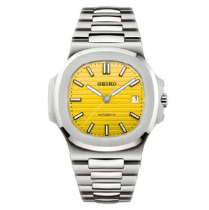 Seiko Mod Nautilus - Yellow