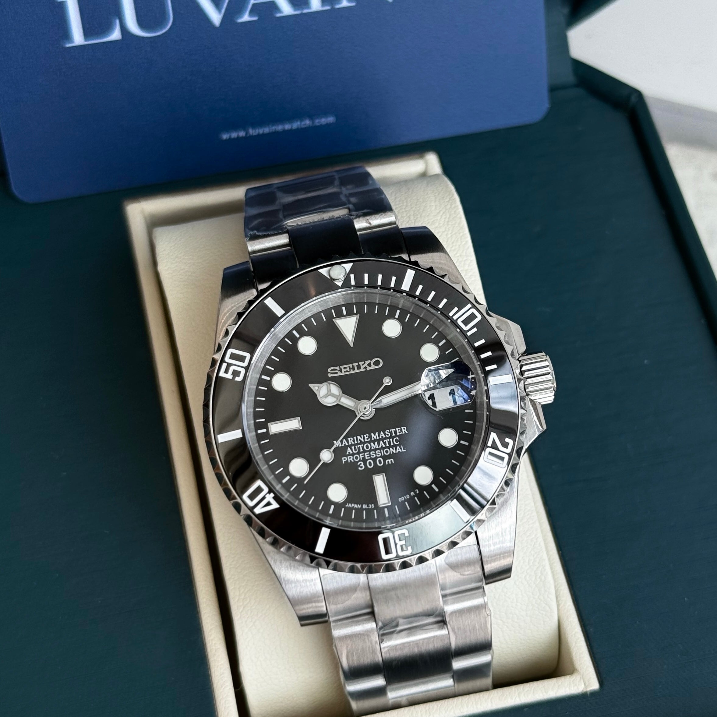 Seiko Mod Submariner - Black – Luvaine Watch