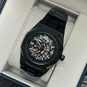 Seiko 精工改裝 皇家橡樹鏤空 黑色