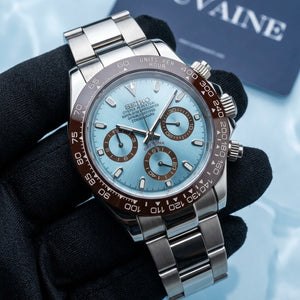 Seiko Mod Daytona - Ice Blue/Brown