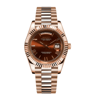 Seiko Mod Day-Date - Roman Rose Gold/Chocolate