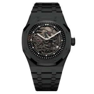 Seiko 精工改裝 皇家橡樹鏤空 全黑色