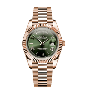 Seiko Mod Day-Date - Rose Gold/Olive