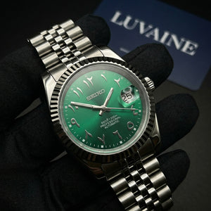 Seiko Mod Datejust - Arabic Dial Green