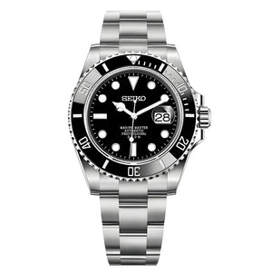 Seiko Mod Submariner Black