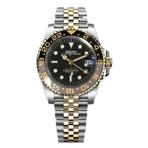 Seiko Mod GMT Gold & Black Two-Tone