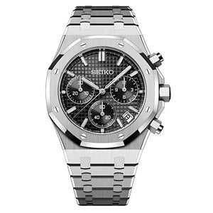 Seiko Mod Royal Oak Chronograph - Black