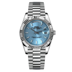 Seiko 精工改裝 星期日曆型 淺藍色