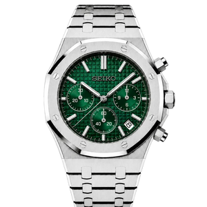 Seiko 精工改裝 皇家橡樹計時碼錶 綠色