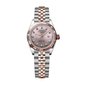 Seiko Mod Ladies Datejust - Pink Gem (Two-Tone Rose Gold)