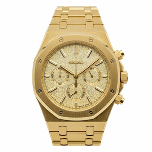 Seiko Mod Royal Oak Chronograph - Frosted Gold