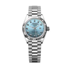 Seiko Mod Ladies Datejust - Ice Blue Gem
