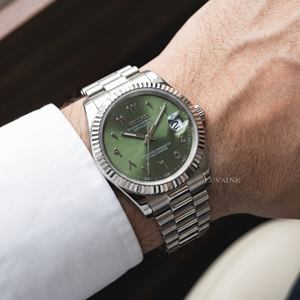 Seiko Mod Datejust - Arabic Olive Green