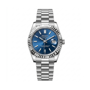 Seiko Mod Ladies Datejust - Blue