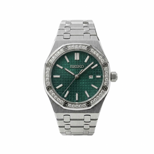 Seiko Mod Ladies Royal Oak - Green/Ice Bezel
