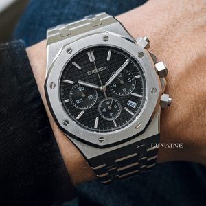 Seiko Mod Royal Oak Chronograph - Black