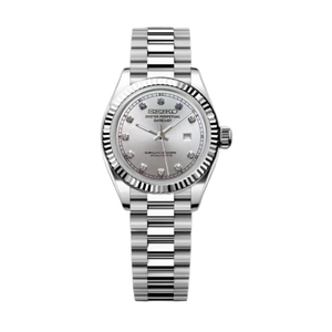 Seiko Mod Ladies Datejust - White Gem