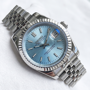 Seiko Mod Datejust - Ice Blue