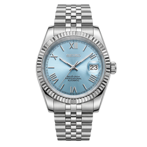 Seiko Mod Datejust – Roman Ice Blue