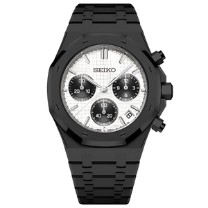 Seiko Mod Royal Oak Chronograph - Panda/Black