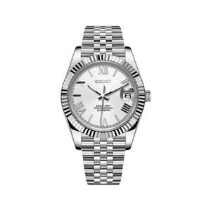 Seiko Mod Datejust - White Roman