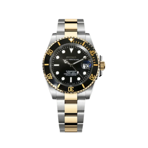 Seiko Mod Submariner Two-Tone Black