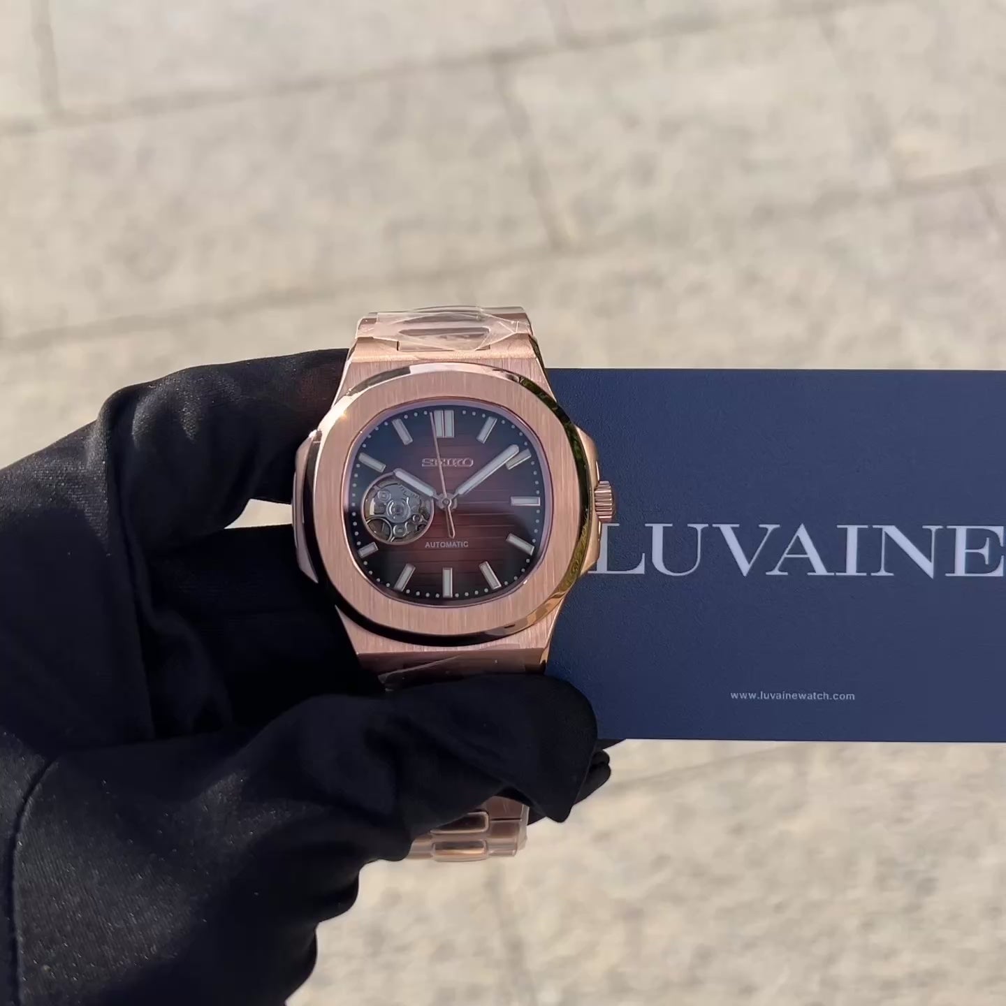 SEIKO MOD ノーチラス ローズゴールドカラー パテック Nautiko Rose